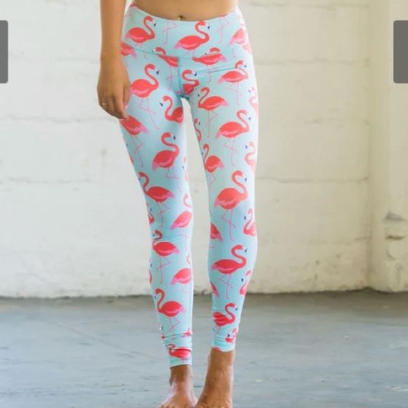 flexi lexi Pants - Flexi Lexi Flamingo Leggings Size M